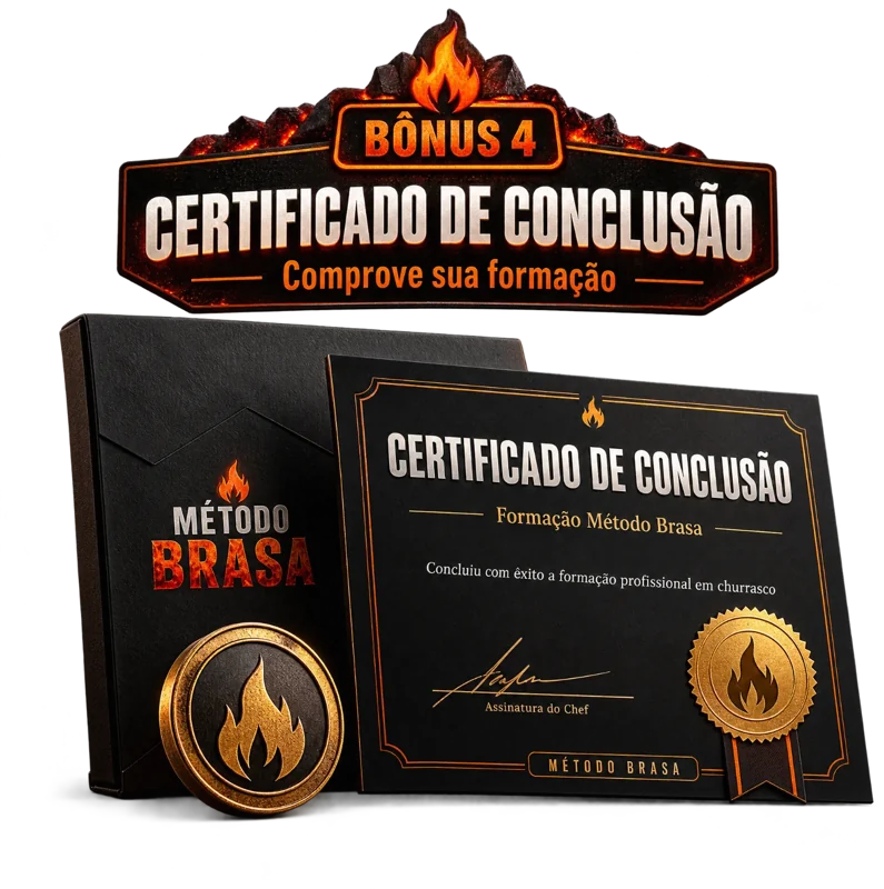 Mockup do Bônus 4: Certificado de conclusão