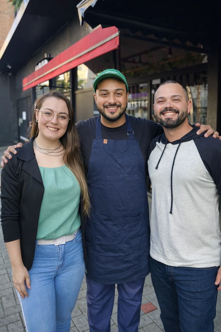 Weslei Vigolo com Franklin Bin, Vice-campeão do MasterChef Profissionais 5
