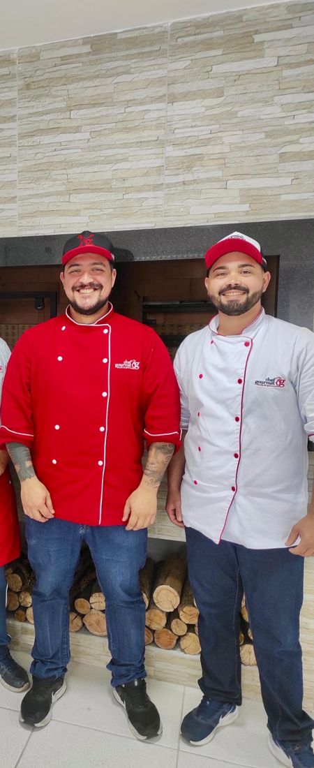 Weslei Vigolo com o chef Diego Machalesky